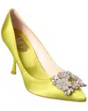 Roger Vivier Woman Pumps Light Green Size 8 Textile Fibers In Green