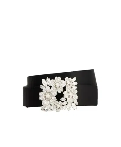 ROGER VIVIER BOUQUET STRASS VERSAILLES DIAMOND BUCKLE BELT