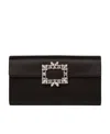 Roger Vivier Broche Buckle Envelope Flap Crossbody Bag In Black