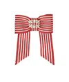 Roger Vivier Broche Vivier Hair Clip In Raffia In Red