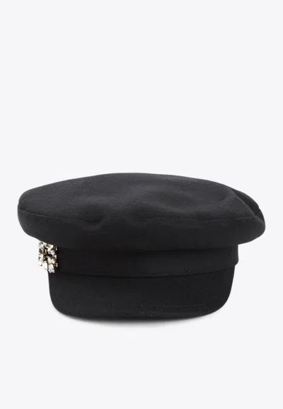 Roger Vivier Broche Vivier Sailor Hat In Black