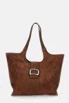 Roger Vivier Brown Belle Medium Tote In Brown