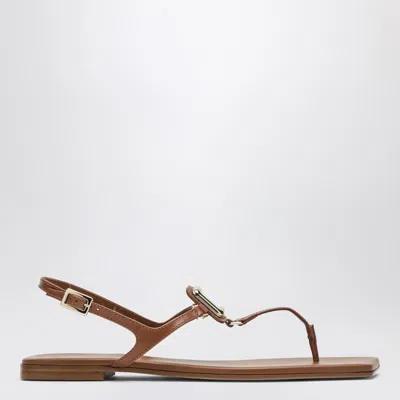 Roger Vivier Brown Leather Viv By The Sea Sandals Women