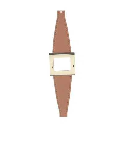 Roger Vivier Brown Strap In Pink