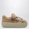Roger Vivier Brown Viv Up Suede Sneaker In Brown