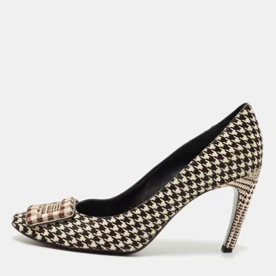 Roger Vivier Brown/cream Calf Hair Trompette Pumps In Multi