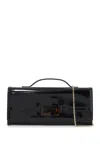 Roger Vivier Belle Vivier Calf Leather Clutch In Black