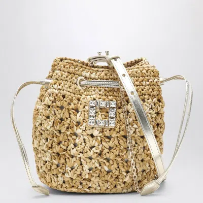 Roger Vivier Women's Crochet Trã¨s Vivier Bucket Bag In Beige