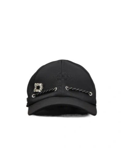 Roger Vivier Buckle Baseball Cap In Metallic