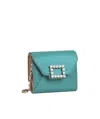 Roger Vivier Buckle Chain-link Wallet In Blue