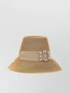 Roger Vivier Broche Vivier Hat In Raffia