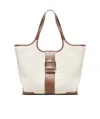 Roger Vivier Buckle Detailed Shopping Bag In White