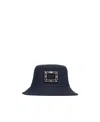 Roger Vivier Buckle Embellished Bucket Hat In Black