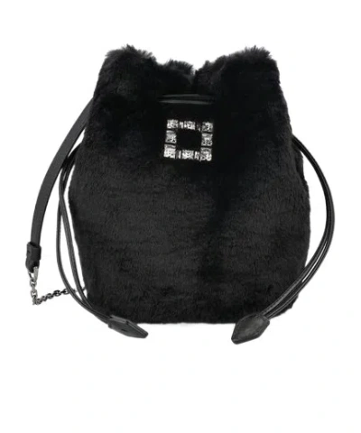 Roger Vivier Buckle Embellished Drawstring Bucket Bag In Black