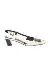 Roger Vivier Belle Vivier Optical Slingback Pumps In White