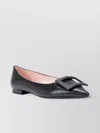 Roger Vivier Buckle-plaque Leather Ballet Flats With Pointed Toe