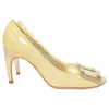 Roger Vivier Buckle Pumps In Pastel Yellow Patent Leather In Yellow