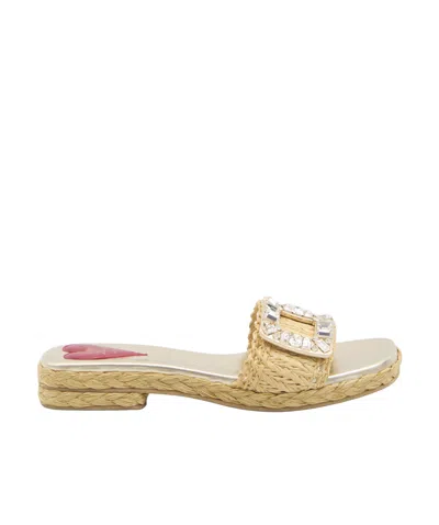 ROGER VIVIER ESPADRILLES MULES IN RAFFIA