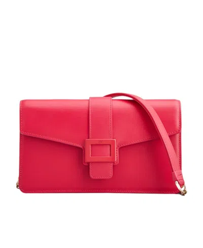 Roger Vivier Buckle Shoulder Bag In Red