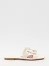 Roger Vivier 5mm New Metal Buckle Leather Slides