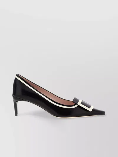 ROGER VIVIER 'BUCKLE TRIM KITTEN HEEL PUMPS'