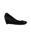 Roger Vivier Buckle Wede Pumps In Black Suede In Black