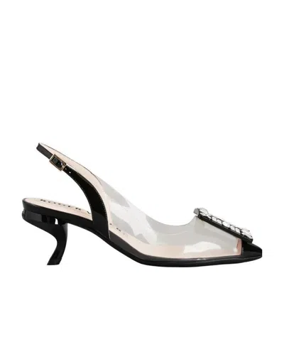 Roger Vivier Buckled Slingback Pumps In Black