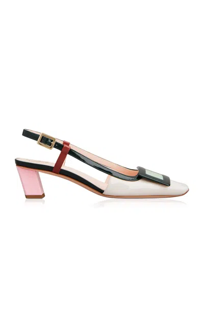 Roger Vivier Bv Lacquered Buc Sling Back Dec 45 In Multi