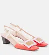 Roger Vivier Belle Vivier 45 Color-block Patent-leather Slingback Pumps In Multicoloured