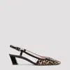 Roger Vivier Chic Slingback Block Heel Pump In Animal Print