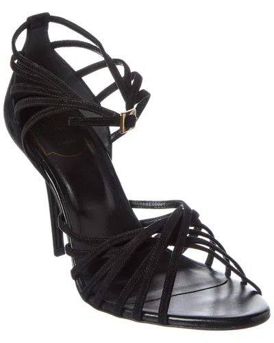 Roger Vivier Cage Suede Sandal In Animal Print