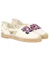 Roger Vivier Canvas Espadrille In White