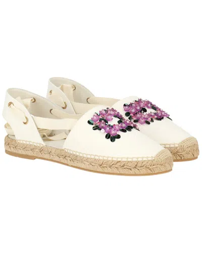 Roger Vivier Canvas Espadrille In White