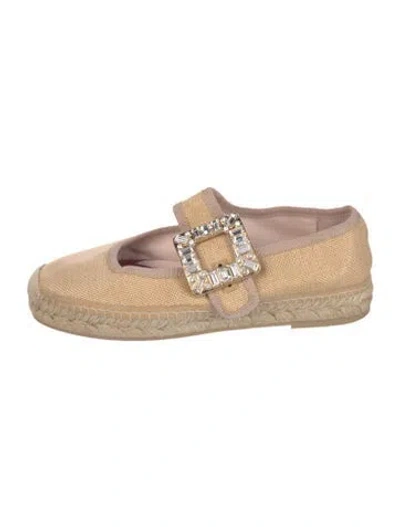 Pre-owned Roger Vivier Canvas Espadrilles In Neutrals