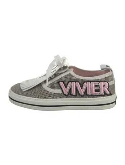 Pre-owned Roger Vivier Canvas Patterned Sneakers In Neutral