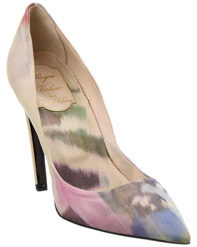 Roger Vivier Canvas Pump In Multi