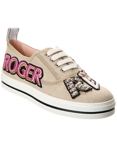 Roger Vivier Canvas Sneaker In Beige