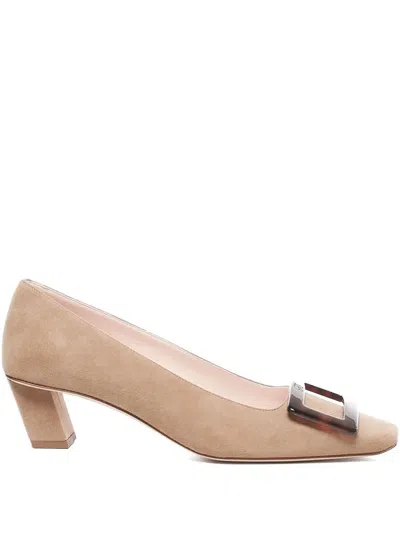 Roger Vivier Carey Buckle Hall Tobacco In Pink