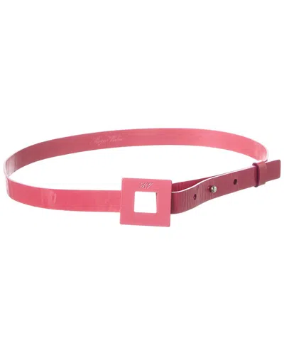 Roger Vivier Ceinture Patent Belt In Pink