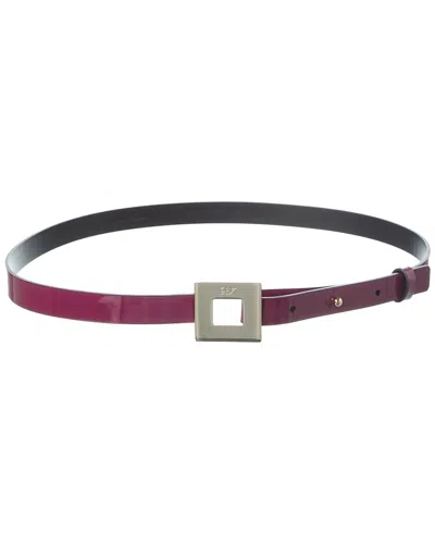 Roger Vivier Ceinture Patent Belt In Purple