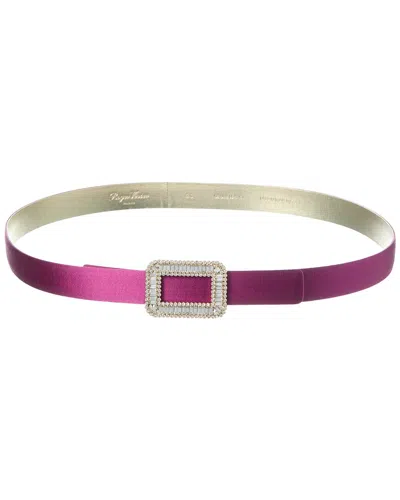 Roger Vivier Ceinture Satin Belt In Purple