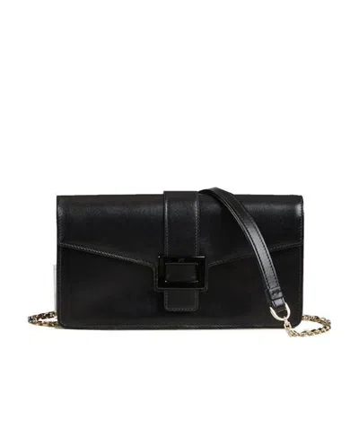 Roger Vivier Chain Shoulder Bag In White