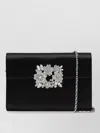 Roger Vivier Chain Strap Clutch Bag Rectangular Shape In Black