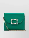 Roger Vivier Chain Strap Gemstone Rectangular Purses & Cardholders