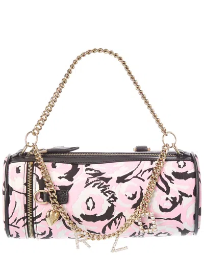 Roger Vivier Charm Vivier Canvas & Leather Bowling Bag In Multi