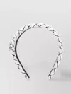 Roger Vivier Checkered Crystal Buckle Embellished Wide Headband