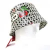 Roger Vivier Cherry's Wink Bucket Hat Black Ivory In Black
