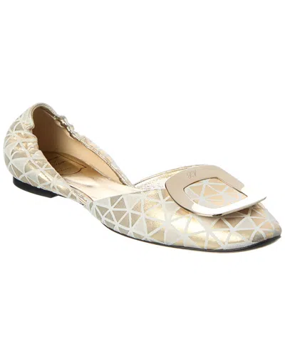 Roger Vivier Chips Suede Ballerina Flat