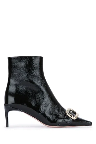 Roger Vivier Choc Bootie 55 In Black
