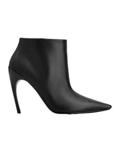 Roger Vivier Choc Booties In Leather In Black